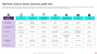 Martech Matrix Stack Channel Audit Tool