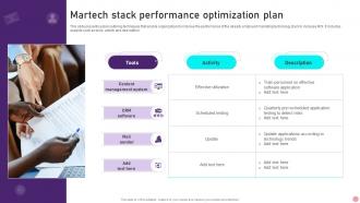Martech Stack Performance Optimization Plan