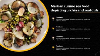 Martian Cuisine Sea Food Depicting Urchin And Seal Dish