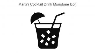 Martini Cocktail Drink Monotone Icon In Powerpoint Pptx Png And Editable Eps Format