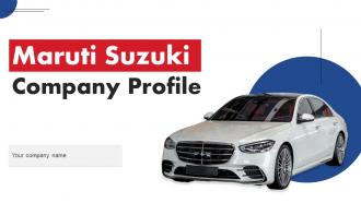 Maruti Suzuki Company Profile Powerpoint Presentation Slides CP CD