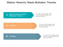 Maslow hierarchy needs motivation theories ppt powerpoint presentation ideas designs cpb