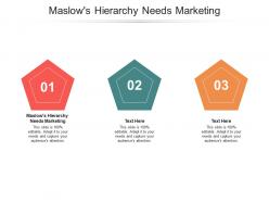 Maslows hierarchy needs marketing ppt powerpoint presentation styles cpb