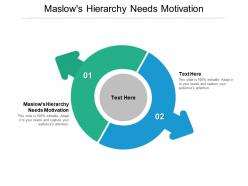 Maslows hierarchy needs motivation ppt powerpoint presentation outline layouts cpb