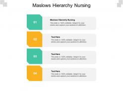 Maslows hierarchy nursing ppt powerpoint presentation guide cpb