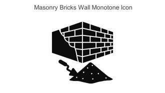 Masonry Bricks Wall Monotone Icon In Powerpoint Pptx Png And Editable Eps Format