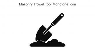 Masonry Trowel Tool Monotone Icon In Powerpoint Pptx Png And Editable Eps Format