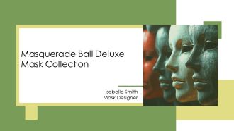 Masquerade Ball Deluxe Mask Collection PPT Information AT