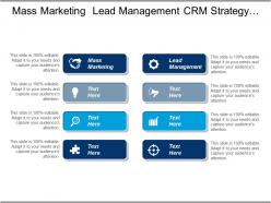 Mass marketing lead management crm strategy business acquisition cpb