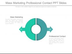 Mass marketing professional contact ppt slide