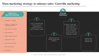 Mass Marketing Strategy To Enhance Sales Guerrilla Comprehensive Summary Of Mass MKT SS V