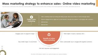 Mass Marketing Strategy To Enhance Sales Online Video Promotional Activities To Attract MKT SS V