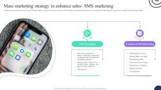 Mass Marketing Strategy To Enhance Sales SMS Marketing Advertising Strategies To Attract MKT SS V