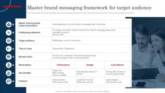 Master Brand Messaging Framework For Target Audience Improve Brand Valuation Through Family