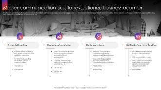Master Communication Skills To Revolutionize Business Acumen