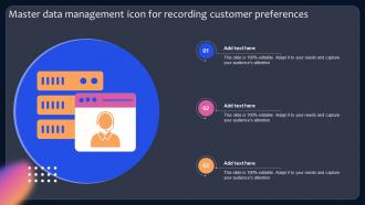 Master Data Management Icon For Recording Customer Preferences