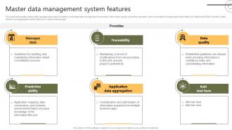 Master Data Management System Features Stewardship By Systems Model