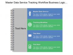 Master data service tracking workflow business logic communication