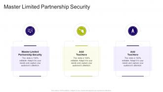 Master Limited Partnership Security In Powerpoint And Google Slides Cpb