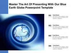 Master the art of presenting with our blue earth globe powerpoint template