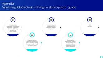 Mastering Blockchain Mining A Step By Step Guide Powerpoint Presentation Slides BCT CD V Customizable Attractive