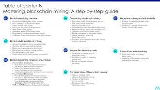 Mastering Blockchain Mining A Step By Step Guide Powerpoint Presentation Slides BCT CD V Compatible Attractive