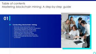 Mastering Blockchain Mining A Step By Step Guide Table Of Content BCT SS V
