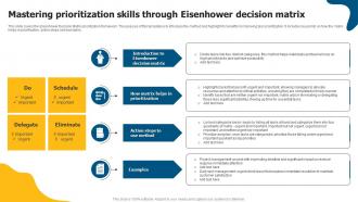 Mastering Prioritization Skills Through Eisenhower Decision Matrix