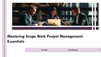 Mastering Scope Work Project Management Essentials PPT Sample AT