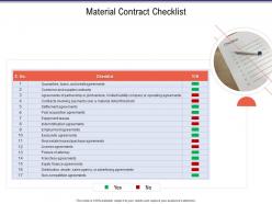 Material contract checklist business investigation