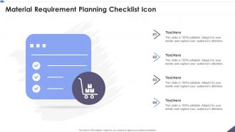 Material Requirement Planning Checklist Icon