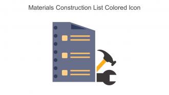Materials Construction List Colored Icon In Powerpoint Pptx Png And Editable Eps Format