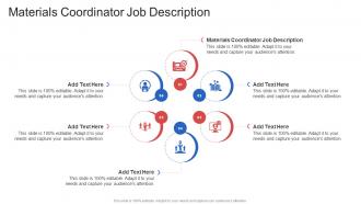 Materials Coordinator Job Description In Powerpoint And Google Slides Cpp