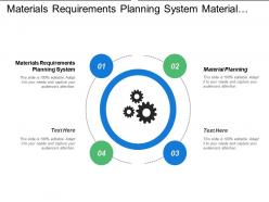 Materials requirements planning system material planning order reporting