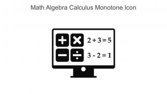 Math Algebra Calculus Monotone Icon In Powerpoint Pptx Png And Editable Eps Format