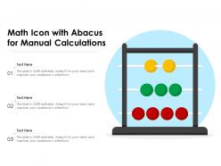 Math icon with abacus for manual calculations