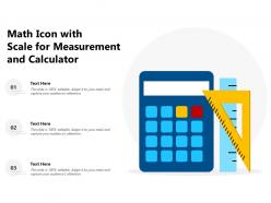 Math icon with scale for measurement and calculator