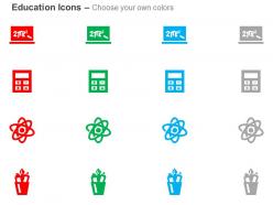 Math operators calculator nuclear symbol pen holder ppt icons graphics