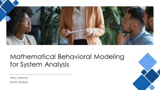 Mathematical Behavioral Modeling For System Analysis PPT Mockup AT