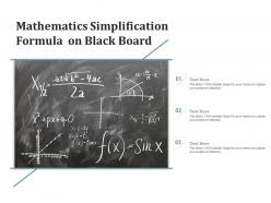Mathematics simplification formula on black board