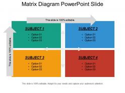 Matrix diagram powerpoint slide