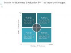 Matrix for business evaluation ppt background images