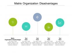 Matrix organization disadvantages ppt powerpoint presentation summary demonstration cpb