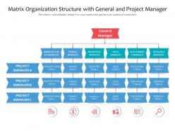 Matrix organization structure with general and project manager