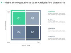 Matrix showing business sales analysis ppt sample file