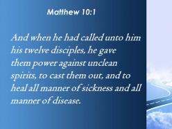 Matthew 10 1 jesus called his twelve disciples powerpoint church sermon