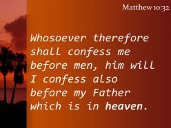 Matthew 10 32 my father in heaven powerpoint church sermon