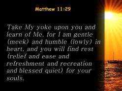 Matthew 11 29 you will find rest powerpoint church sermon