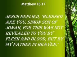 Matthew 16 17 you by flesh and blood powerpoint church sermon