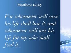 Matthew 16 25 their life for me will find powerpoint church sermon